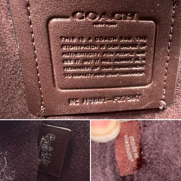 Coach Mini Sierra Satchel Bag Black Embossed Signature Leather Gold Hardware - Picture 8 of 14